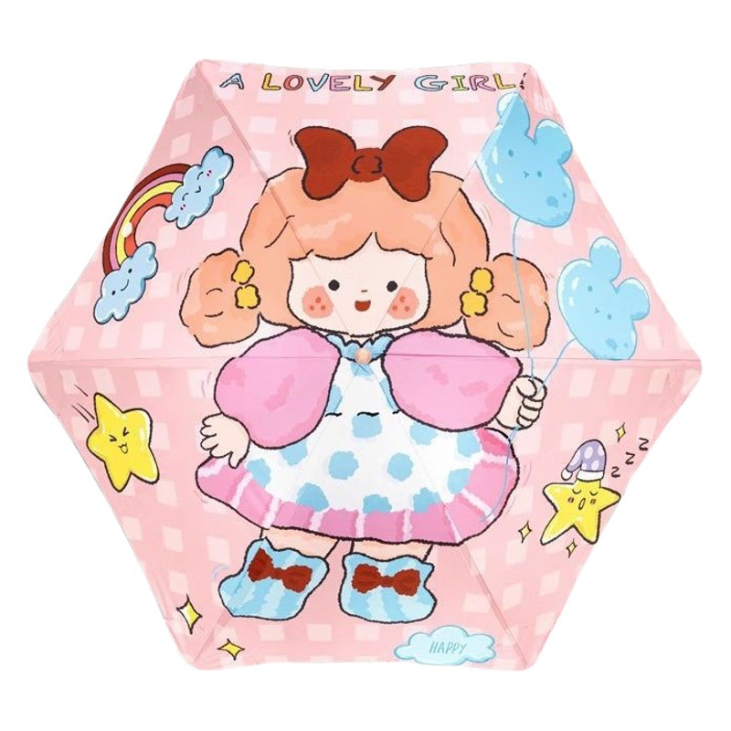 Safety Rounded Rounded Children's Umbrella Sunny Umbrella Boys and Girls Cartoon School Special Kindergarten Baby Ultra Light Long Handle Umbrella