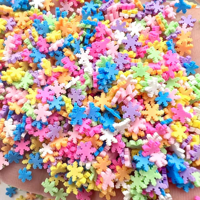 50克软陶片爱心星星雪花美甲贴片手机壳装饰手工diy史莱姆填充物