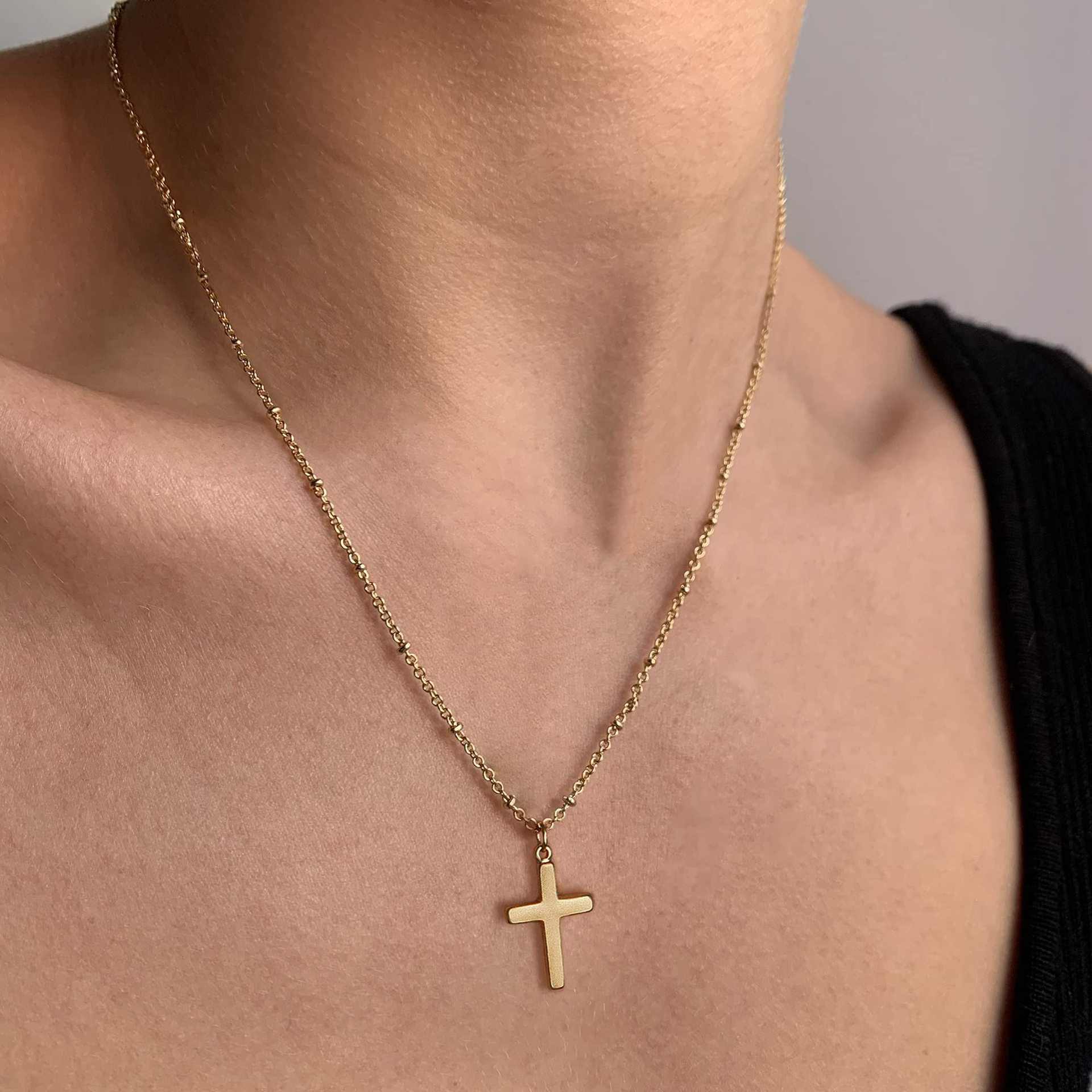 9g Weight 304 Stainless Steel Pendant Material Wholesale Jewelry Simple Style Cross 304 Stainless Steel Pendant Necklace