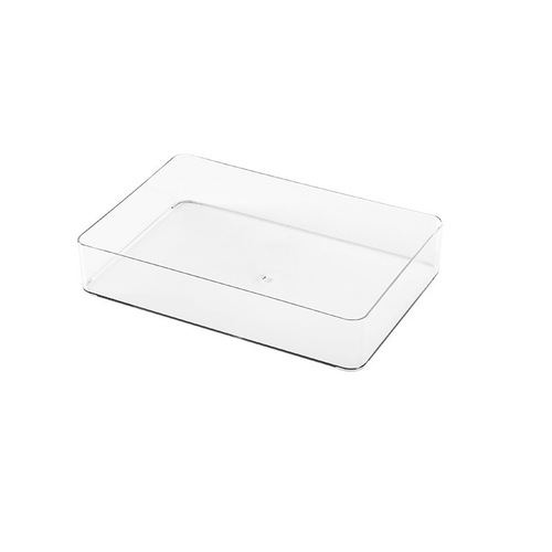 Japanese-style desktop drawer storage box separates kitchen tableware and stationery organizer small box transparent plastic partition artifact