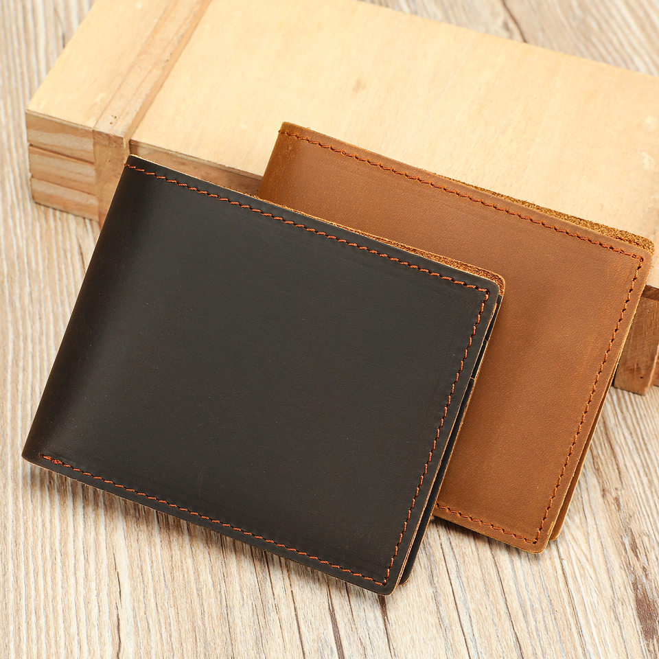 Ví nam ngắn gập đôi da bò thật cao cấp , ví da handmade nhiều ngăn — 1330 màu cà phê đậm, 1330 màu nâu, màu nâu, nâu sẫm