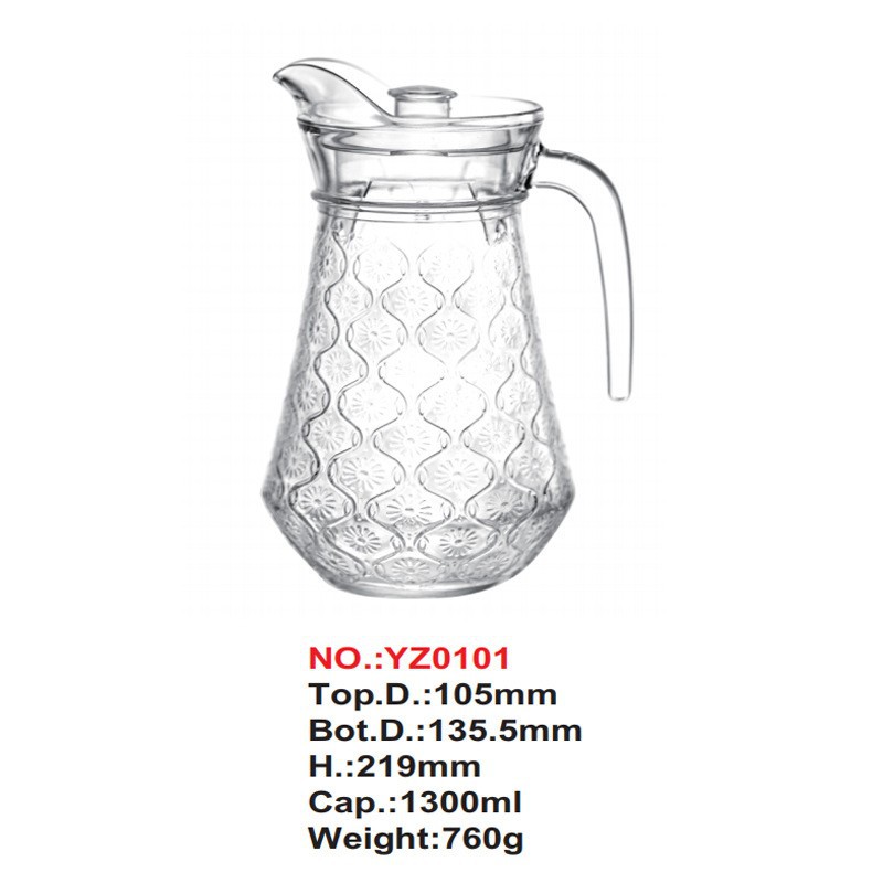 Pot de boca de pato burbujeante fría barra de cerveza de vidrio transparente frutas de té contenedor de cerveza fría agua fría comercial gran olla de cerveza