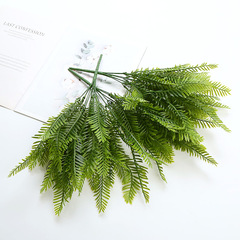 廠家直銷義烏假花塑料花綠植盆栽婚慶裝飾蕨類仿真植物波斯排草