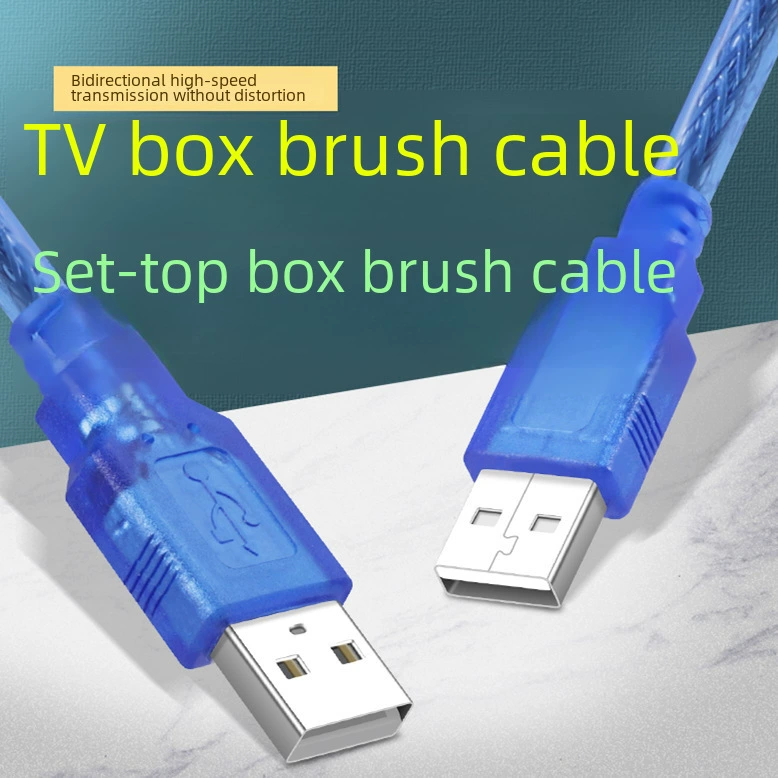 Две мужские головы USB-кабель для публичной пары A/A, соединение по первому контакту, медный провод, прозрачная мышь, контактное расширение