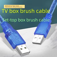 Две мужские головы USB-кабель для публичной пары A/A, соединение по первому контакту, медный провод, прозрачная мышь, контактное расширение