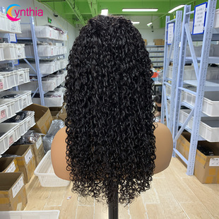 13*4 Lace Frontal Pixie Curly 1B Human Hair Wig Human Hair Wig