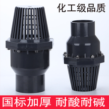 ✅PVC底阀 UPVC翻板底阀水泵止回阀花篮塑料终端逆止阀翻板式止水