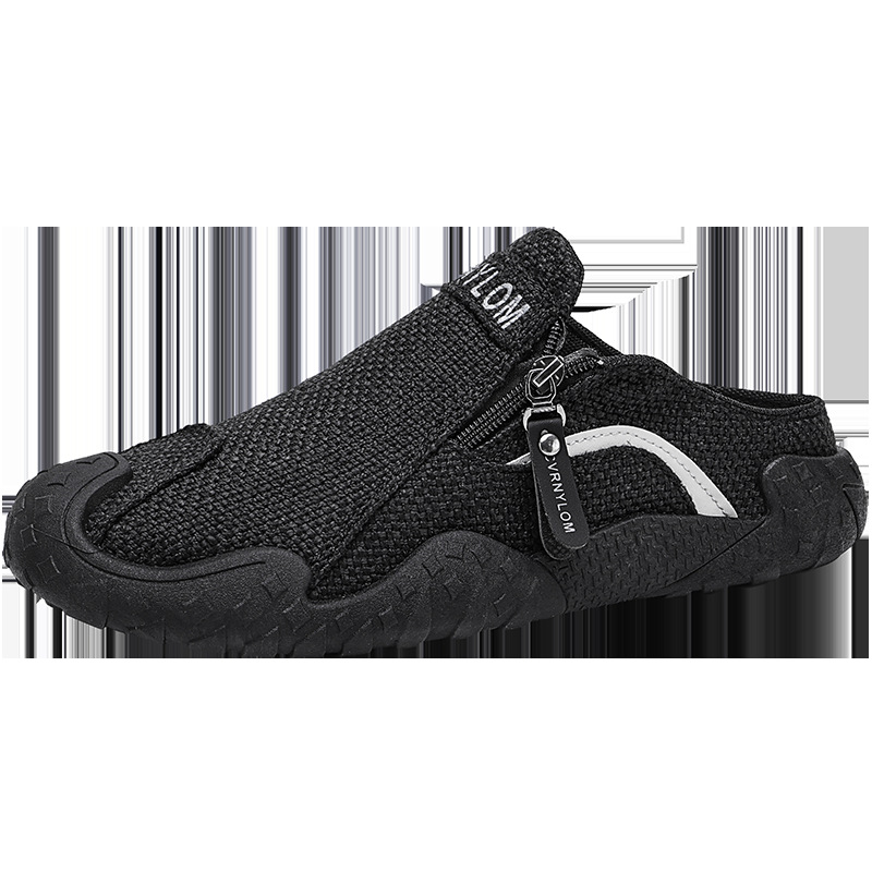 Zapatos para hombres verano 2026 nuevo estilo anti-deslizante transpirable para hombres medio-remolque de moda versátil zapatos de skate de lona de un pie