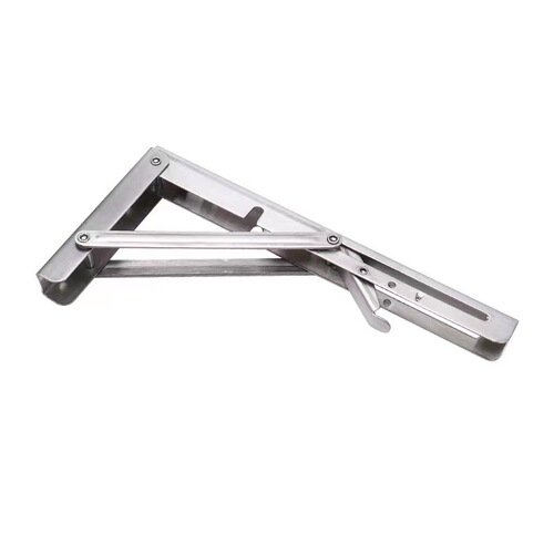 Foldable tripod stainless steel wall-mounted shelf partition adjustable telescopic bracket shelving support right-angle bracket