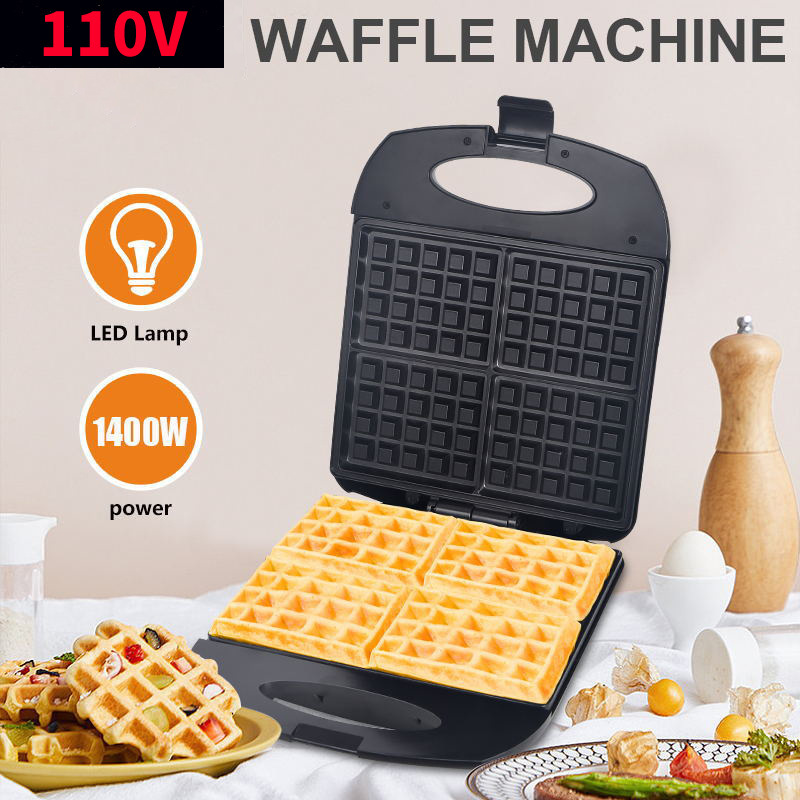 110V UE Waffle Maker multifuncional para el hogar, tostadora, tostadora, máquina de desayuno