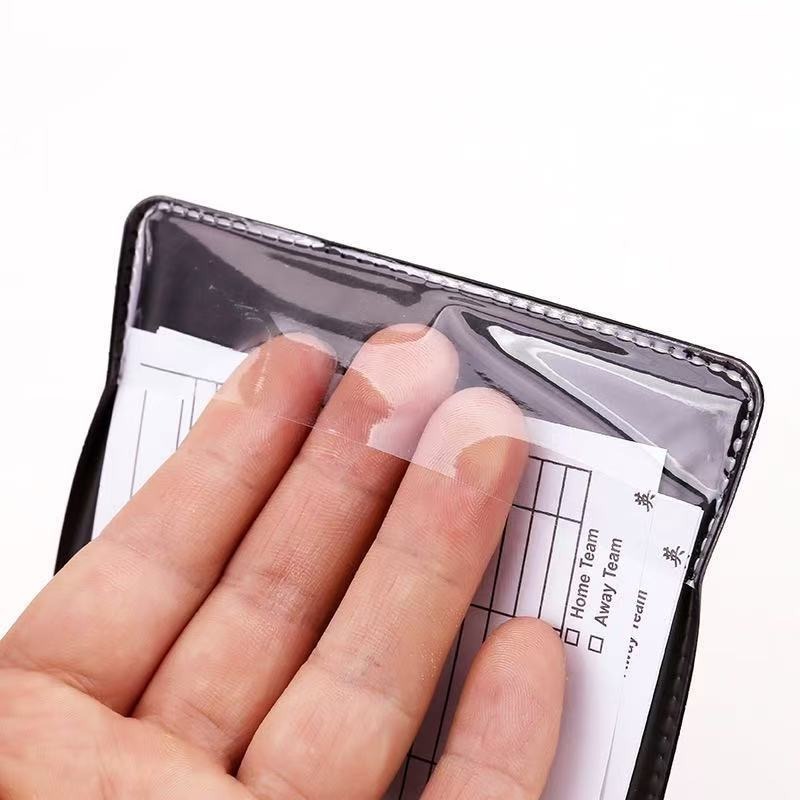 Tarjeta Roja y Amarilla para Árbitro de Fútbol de PVC con Estuche y Lápiz