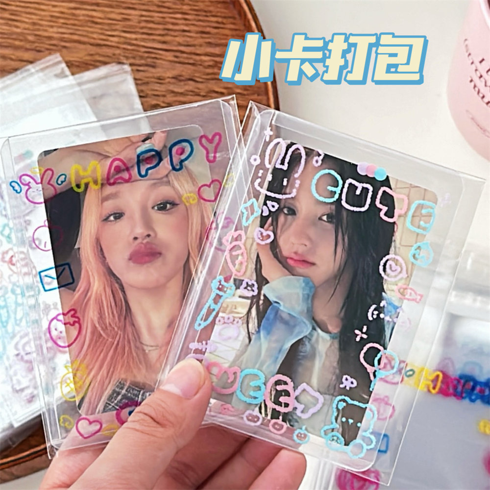 Alto valor facial lindo conejo graffiti bolsa de sello, bolsas de embalaje de tarjetas, joyas para chicas, bolsas de regalo pequeñas