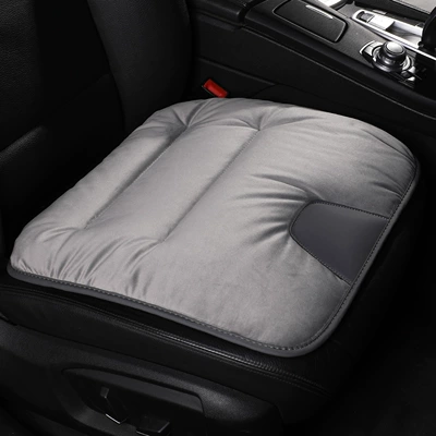 Car Seat Cushion Winter Plush Seat cushion, seat cover - 1-square-mat-tech-gray-general