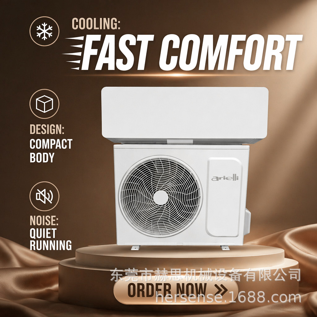 Airconditioner Eksport qilingan 1.5 HP yotoq xonasi devorga o'rnatiladigan konditsioner (inglizcha versiyasi) - inverter, sovutish va isitish, Yevropa standarti