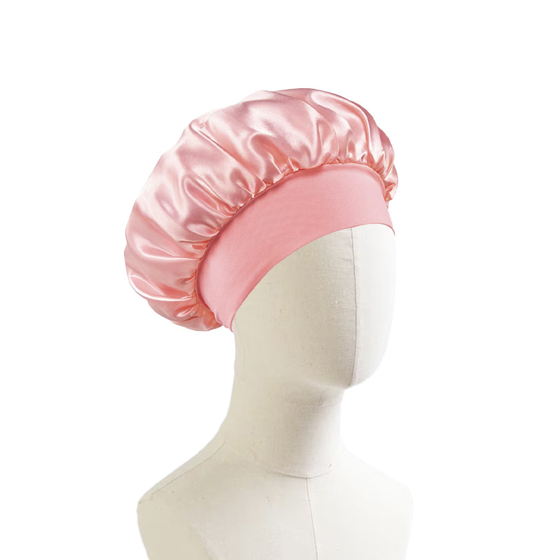 Gorro de Noche de Satén para Mujer con Borde Ancho para Dormir y Cuidado del Cabello image 25