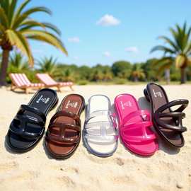 夏季女外穿拖鞋休闲外穿时尚平底一字拖鞋室内居家凉拖鞋女