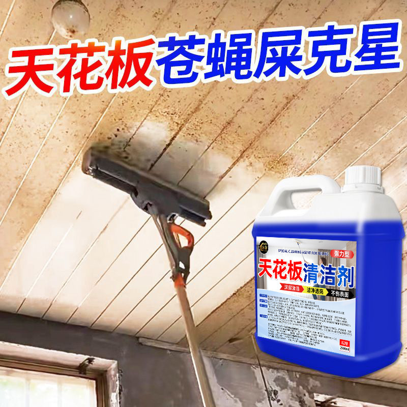 Kitchen Ceiling Cleaner, Powerful Oil Stain and Fly Droppings Remover, Pvc Aluminum Ceiling Mold Remover