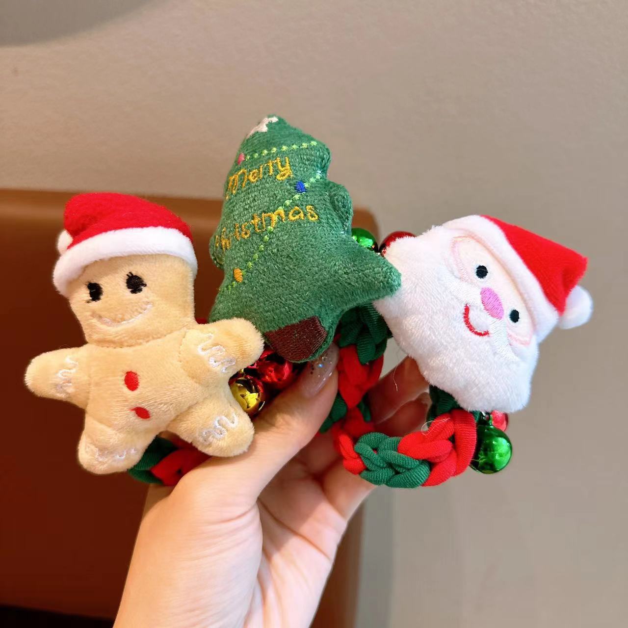 2023 cuerda de pelo de Navidad para niños de estilo coreano lindo Mori cuerda de pelo trenzado