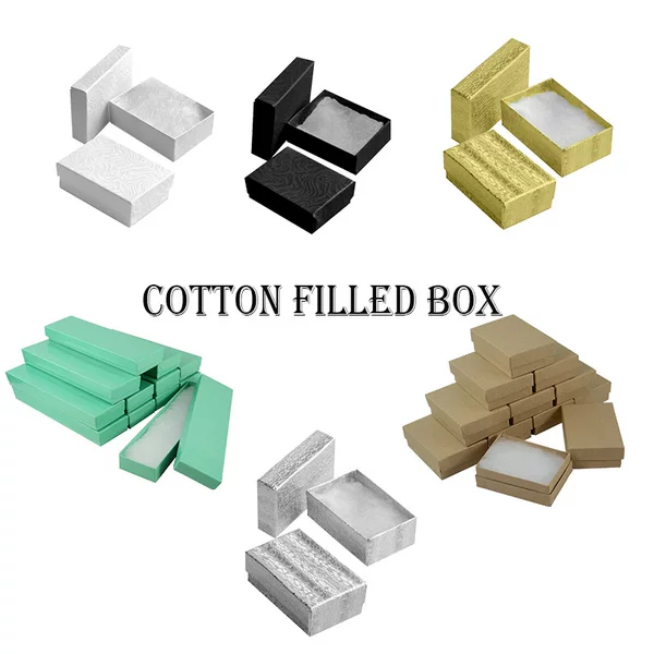 Jewelry Boxes with Lids in Stock for Rings, Bracelets, Necklaces, Earrings, and Jewelry Gift Boxes with Cotton Filling Lining