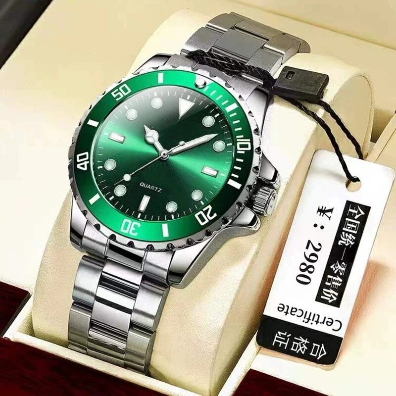 Cross-Border Men's Watch Men's Quartz Watch Steel Belt Douyin Live Broadcast New Watch Manufacturer Dropshipping