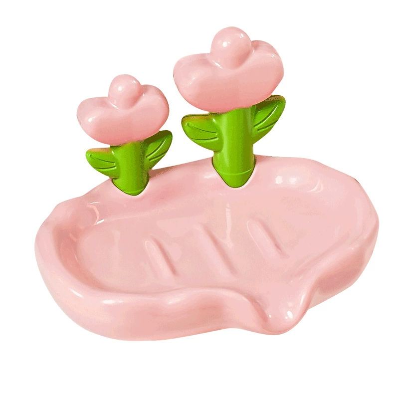 (Cross-border trading), high quality plastic soap holder, flowered