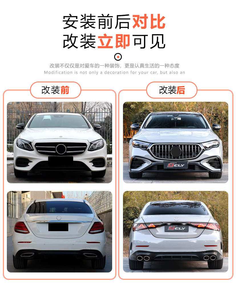 Suitable for 17-23 Mercedes-Benz E-Class W213 modified to 25-style W214 E53 body kit