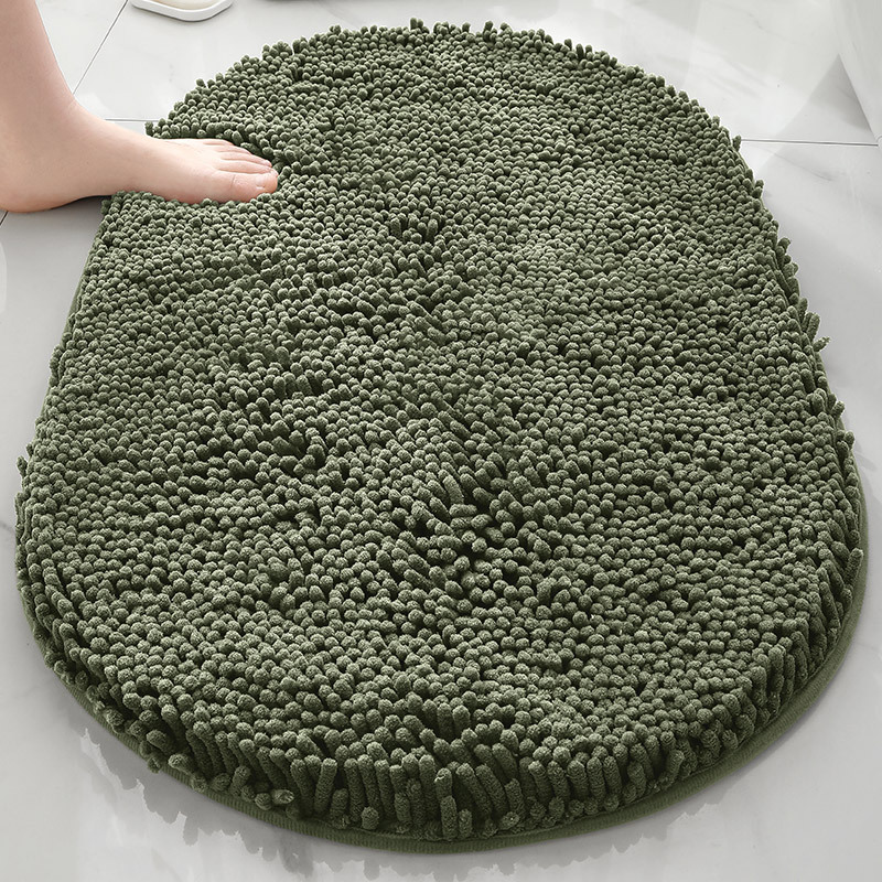 TEMU venta caliente esterillas de piso de cheneil de espesamiento alfombra de absorción de agua fuerte alfombra de puerta antideslizante inodoro alfombra de cama cama image 31