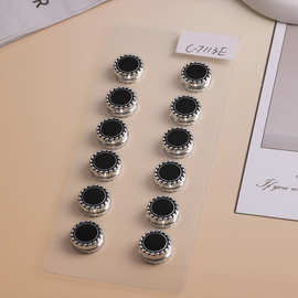 服饰搭配小香风固定包头巾扣合金滴油个性强磁丝巾夹扣磁吸丝巾扣