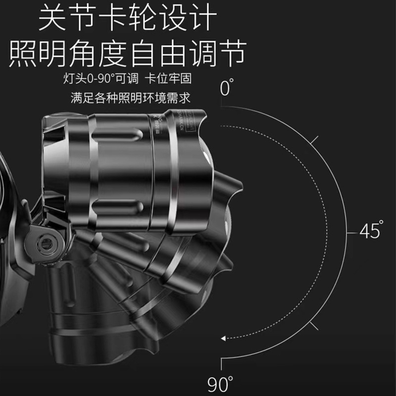 Detección de pista de alta potencia de luz fuerte Faro de carga al aire libre senderismo sitio faro construcción enfoque P70 faro impermeable