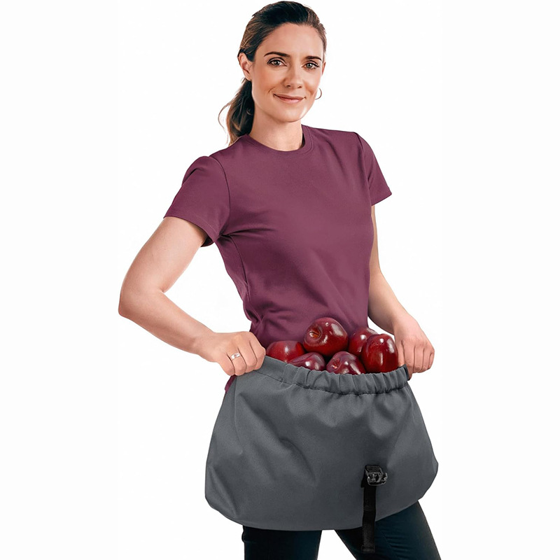 Fronteriza poliéster algodón delantal largo y corto cinturón granja huerto verduras fruta recolección ropa de trabajo delantal de liberación rápida