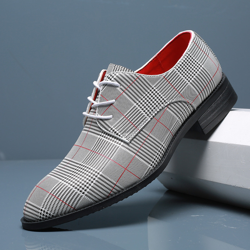 2026 Business Casual Spring and Autumn Versatile Men's Leather Shoes Korean Style Formal Fashion Textured Wear-Resistant Shoes Men's New British Style