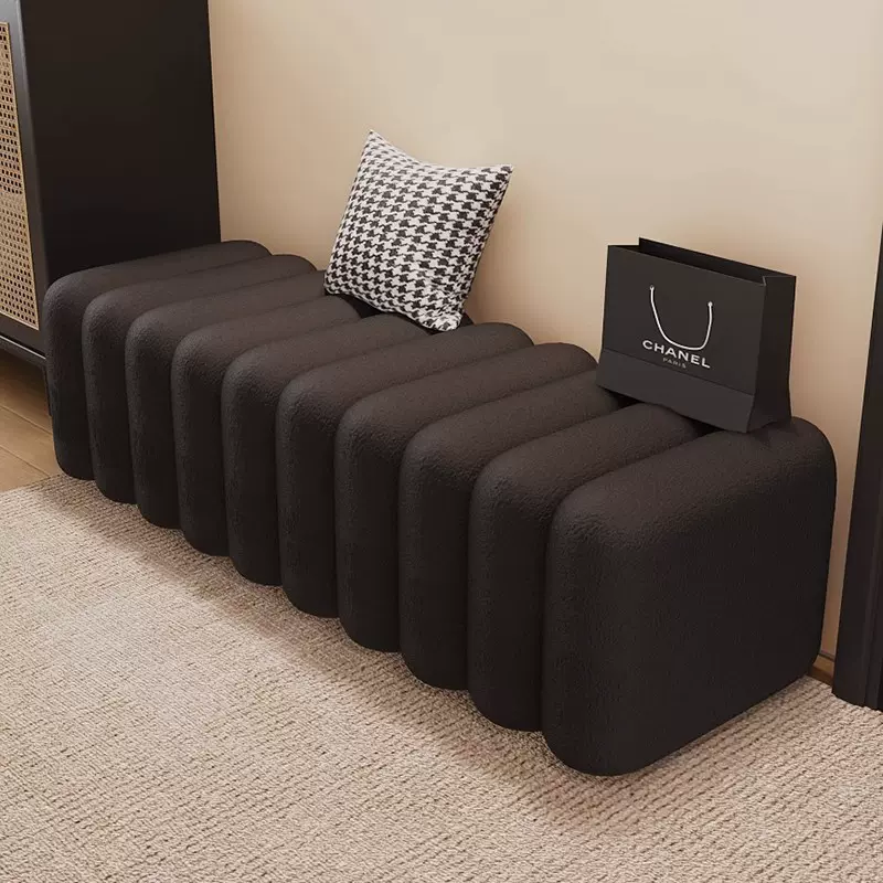 北欧风长条沙发衣帽间玄关换鞋凳厂家供应家用卧室床前长条沙发凳