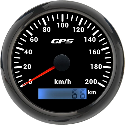 Factory Direct supply car modification ship yacht GPS speedometer 7-color backlight 85mm0-200kmh speedometer (Motosiklet cihazları)