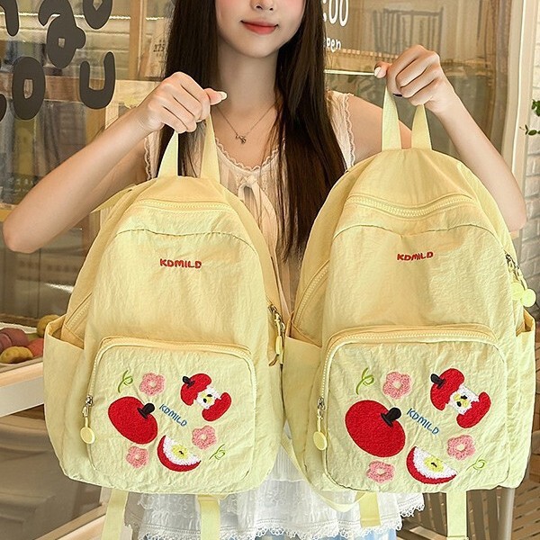 Japanese-Style Ins New Trendy High-Appearance Fresh and Sweet Cute Apple Backpack for Middle and High School Students, Lightweight Spring Outing Backpack Japanese-Style Ins New Trendy High-Appearance Fresh and Sweet Cute Apple Backpack for Middle and High School Students, Lightweight Spring Outing Backpack