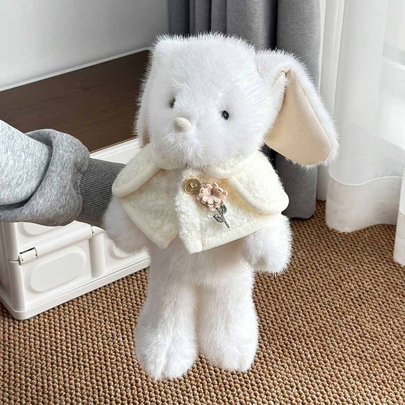 Nuevo chal conejo juguetes de peluche para dormir con muñecas tranquilizadoras lindas muñecas de trapo muñecas de tijera muñecas al por mayor