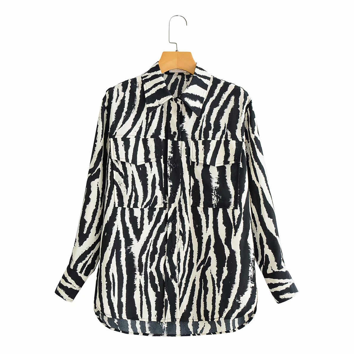 zebra pattern pocket top NSAM36266