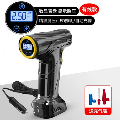 Portable handheld car air Hava nasosu - digital-display-meter-plug-in-model