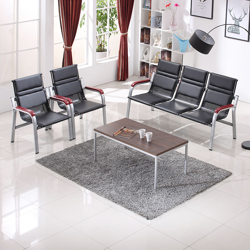 Chair to work in an office sofa Three Even chair Barber Shop Waiting Chair Public chair Rental Iron frame sofa