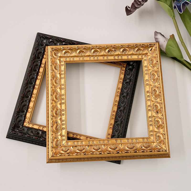 Gold and Black Vintage French Oil Painting Custom Wooden Framed Picture Frame Solid Wood Frame Self-Assembled Photo Frame Empty Frame