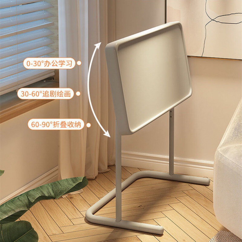 Movable Bedside Table Foldableing Adjustable Sofa Side Table Bedside Simple Desk Living Room Office Laptop Table