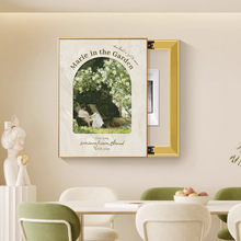 现代简约电表箱装饰画免打孔电源总开关遮挡强电箱奶油风餐厅挂画