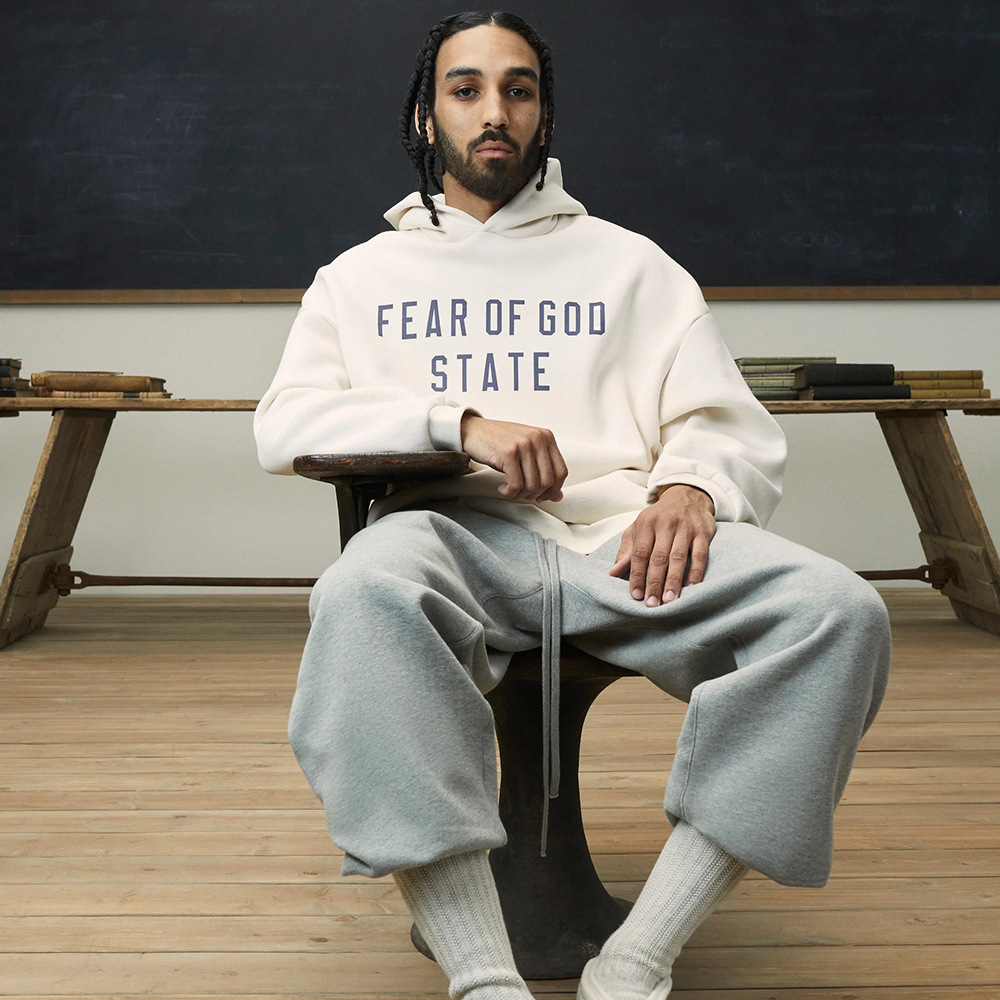 24FW FEAROFGOD FOG de doble línea ESSENTIALS otoño e invierno más suéter con capucha suelto de terciopelo para hombre de moda