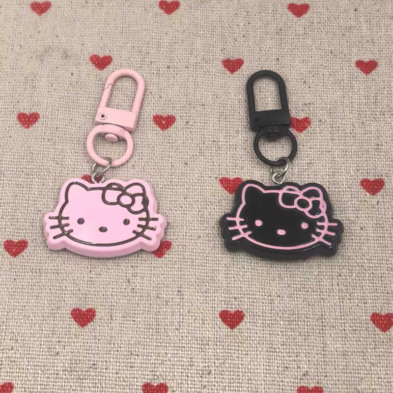 Y2K Style Cute Sweet Cool KT Cat Keychain All-match Student Cartoon Schoolbag Pendant Girlfriend Couple Gift Accessories