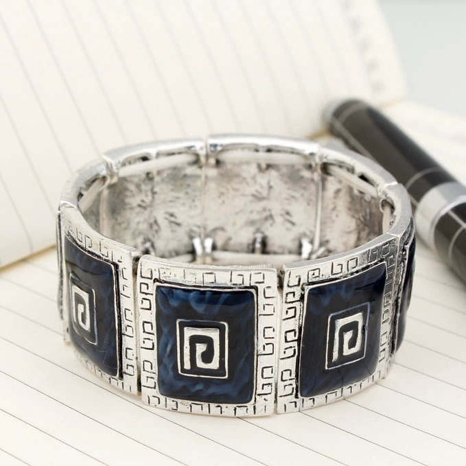 Модный аксессуар, эмаль, эластичная bracelet, европейский стиль