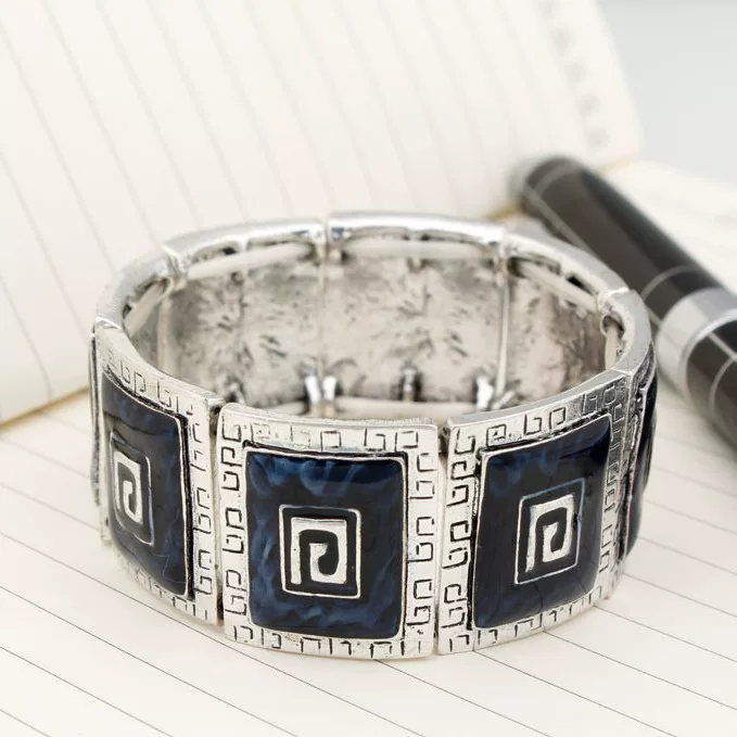 Модный аксессуар, эмаль, эластичная bracelet, европейский стиль