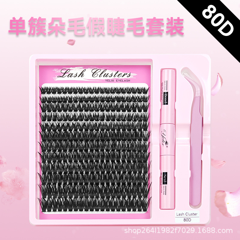 Europeas y estadounidenses falsas pestañas 30D40D50D transfronterizas DIY 32 filas 640 ramas de pelo grueso libro de pestañas de comercio exterior