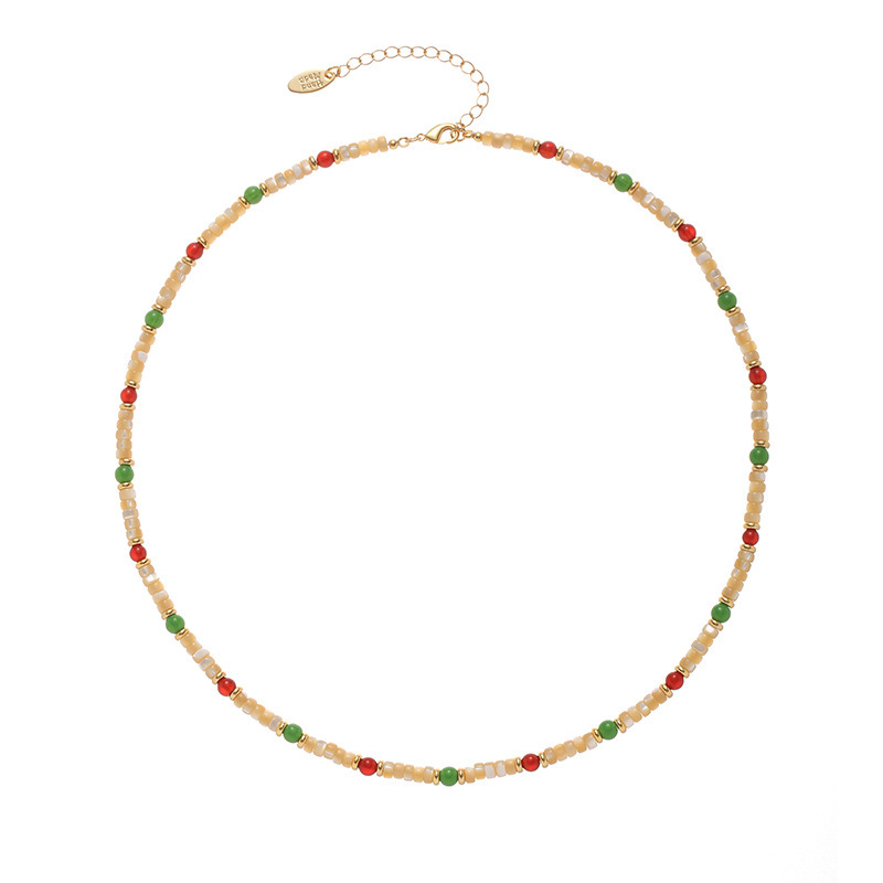 Latón chapado 18K oro real europeo y americano moda viajero luz lujo de alto grado Piedra Natural personalidad estilo nicho pulsera para las mujeres