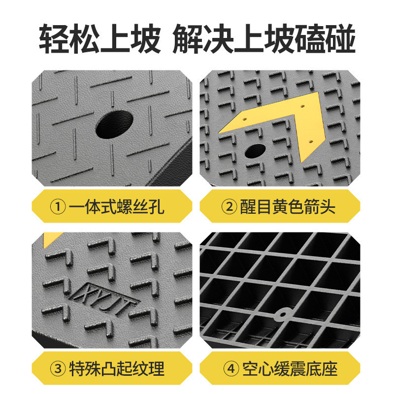 台阶垫斜坡垫马路牙子橡塑家用汽车路沿坡板减速带门槛爬坡三角垫|undefined