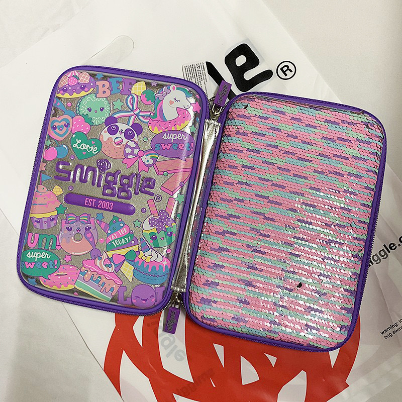 Australia caja de papelería smiggle para estudiantes de primaria y secundaria caja de lápices de gran capacidad para niños EVA caja de lápices grande de imagen tridimensional 3D