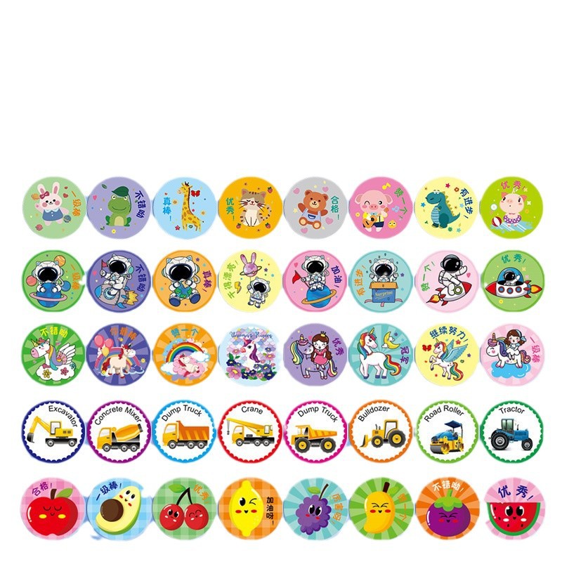 Flor de cerezo niños recompensa pegatinas bebé recompensa pegatinas animar bebé pegatinas 500 pegatinas/rollo